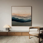 Abstract 1229 Canvas Art 60 x 60 cm / Black
