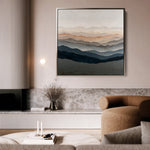 Abstract 1229 Canvas Art 60 x 60 cm / Black