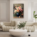 Floral 1229 Canvas Art 60 x 40 cm / Black