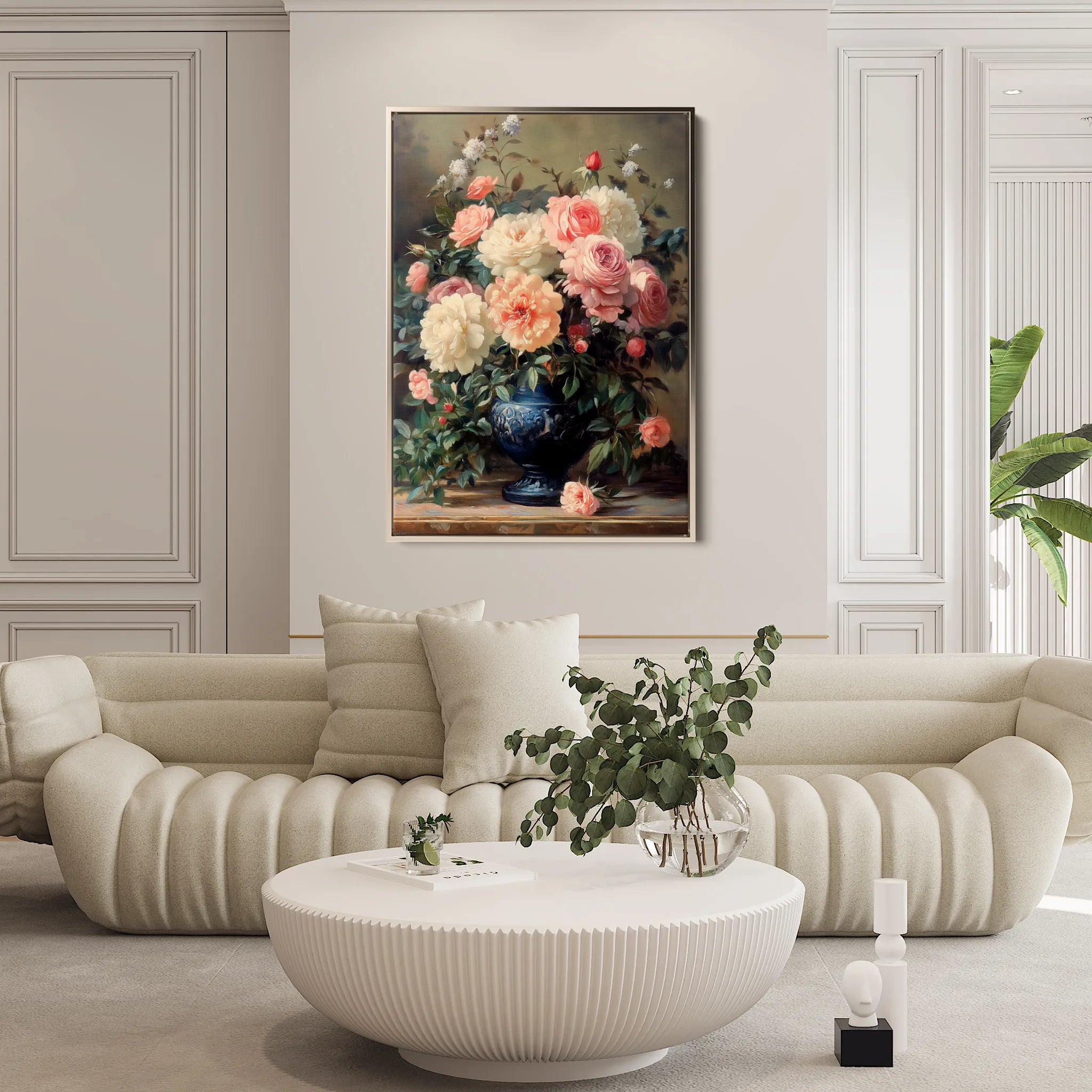 Floral 1229 Canvas Art 60 x 40 cm / Black