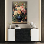 Floral 1229 Canvas Art 60 x 40 cm / Black