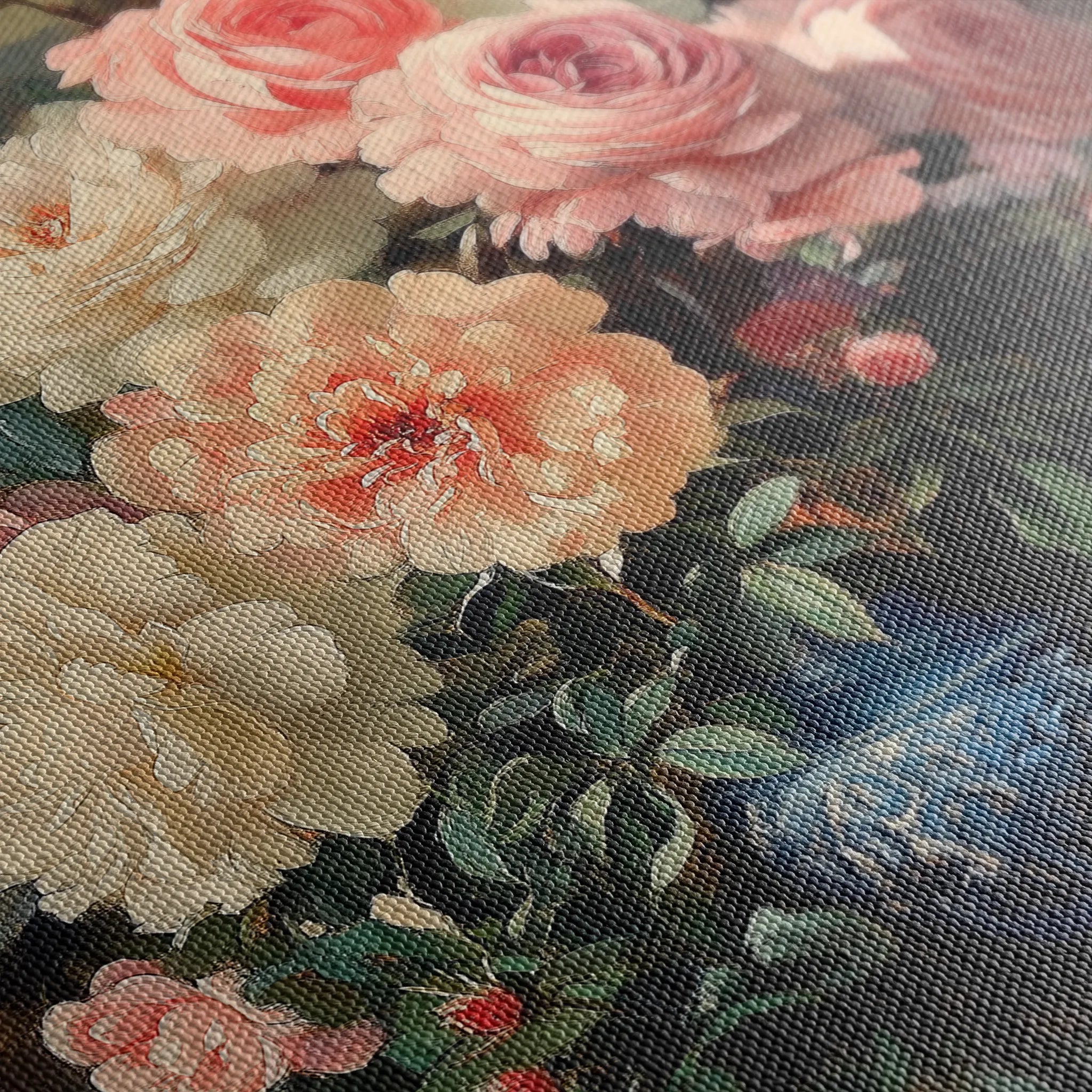 Floral 1229 Canvas Art 60 x 40 cm / Black