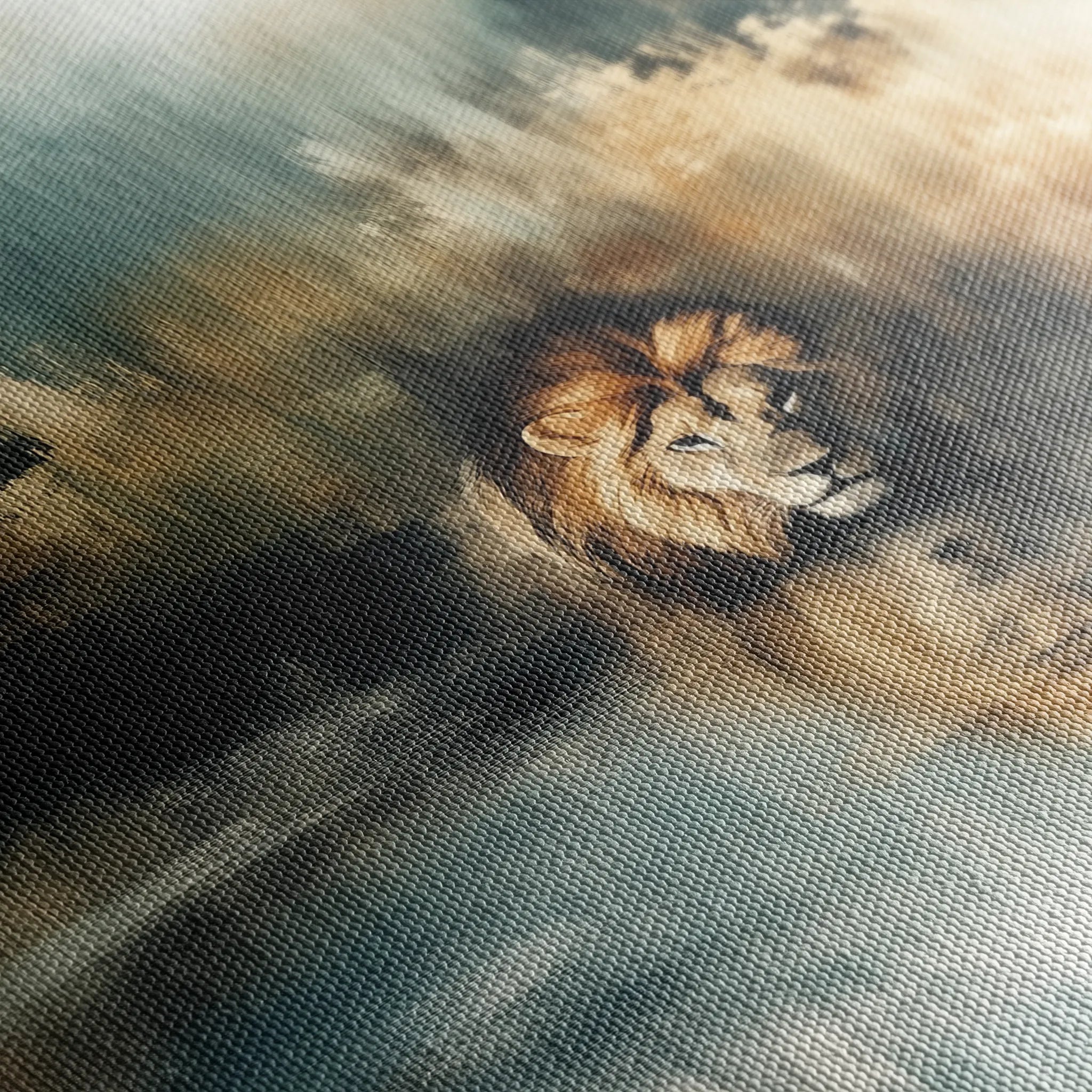 Animals 123 Canvas Art 60 x 40 cm / Black