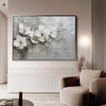 Floral 123 Canvas Art 60 x 40 cm / Black