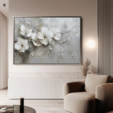 Floral 123 Canvas Art 60 x 40 cm / Black