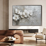 Floral 123 Canvas Art 60 x 40 cm / Black