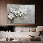 Floral 123 Canvas Art 60 x 40 cm / Black