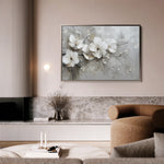 Floral 123 Canvas Art 60 x 40 cm / Black