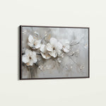 Floral 123 Canvas Art 60 x 40 cm / Black