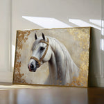 Horses 123 Canvas Art 60 x 40 cm / Black