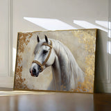 Horses 123 Canvas Art 60 x 40 cm / Black