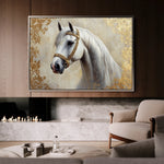 Horses 123 Canvas Art 60 x 40 cm / Black