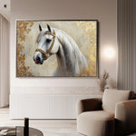 Horses 123 Canvas Art 60 x 40 cm / Black