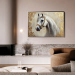 Horses 123 Canvas Art 60 x 40 cm / Black