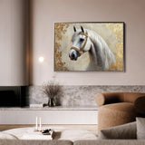 Horses 123 Canvas Art 60 x 40 cm / Black