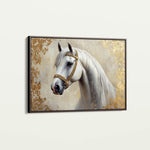 Horses 123 Canvas Art 60 x 40 cm / Black