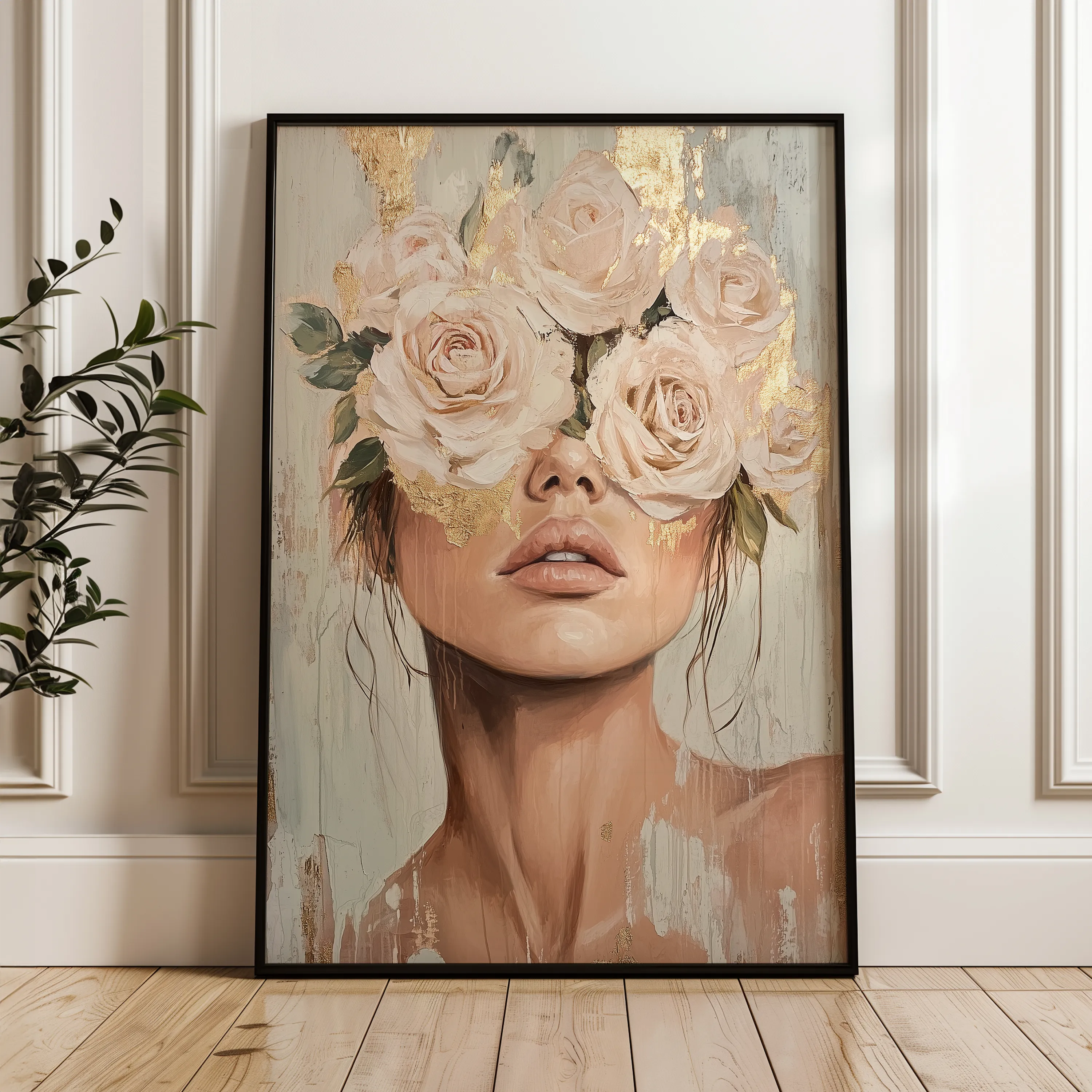 Portrait 123 Canvas Art 60 x 40 cm / Black