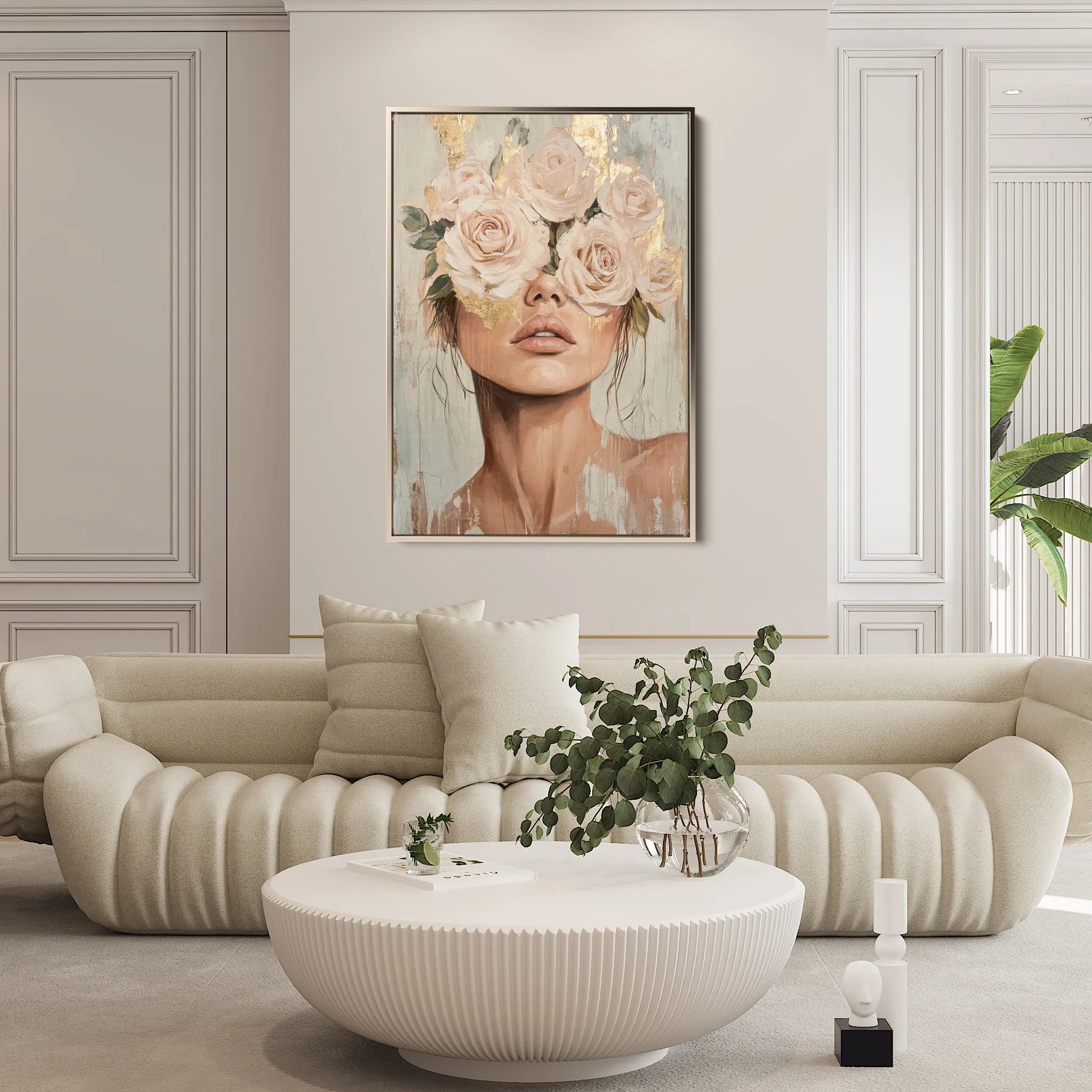 Portrait 123 Canvas Art 60 x 40 cm / Black
