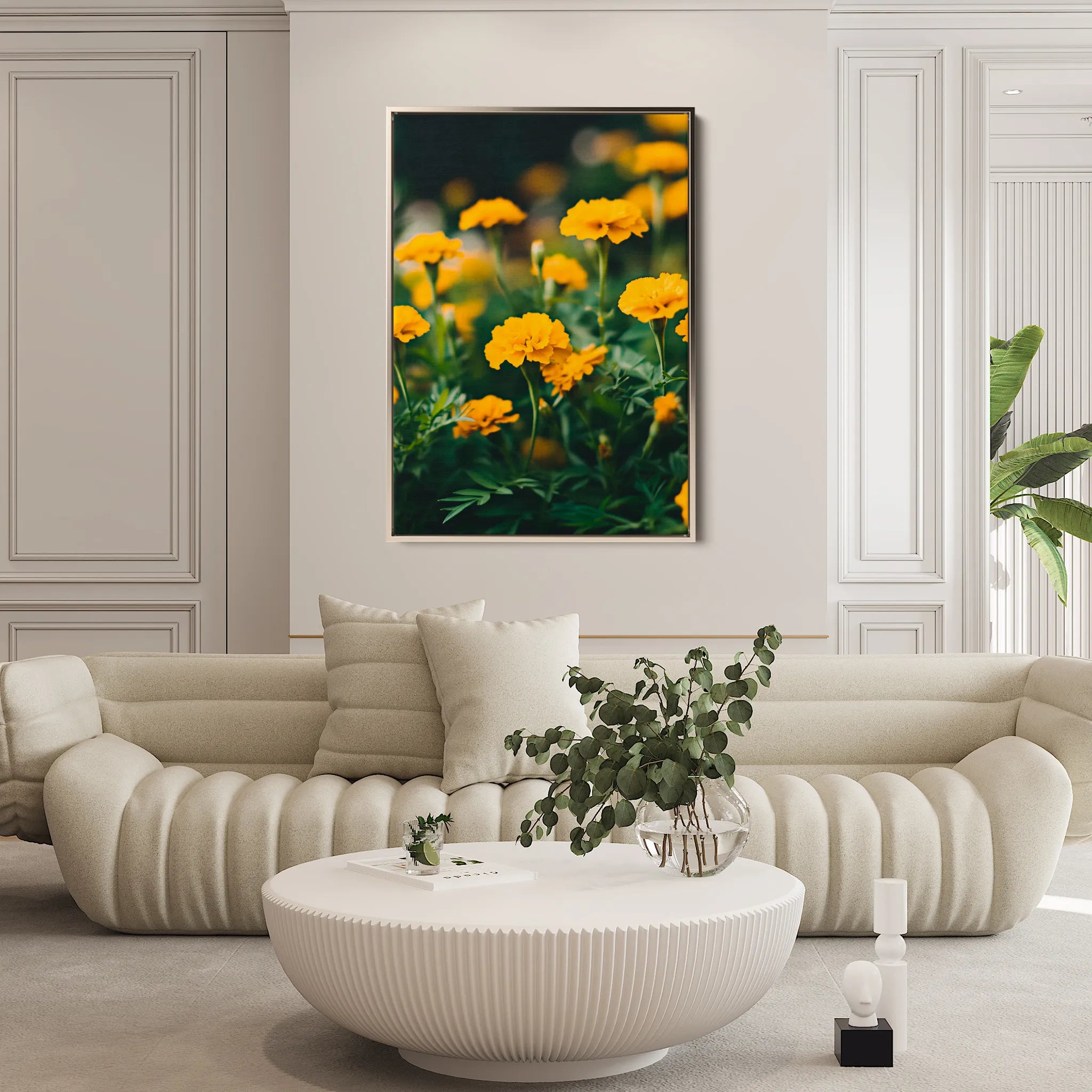 Floral 1230 Canvas Art 60 x 40 cm / Black