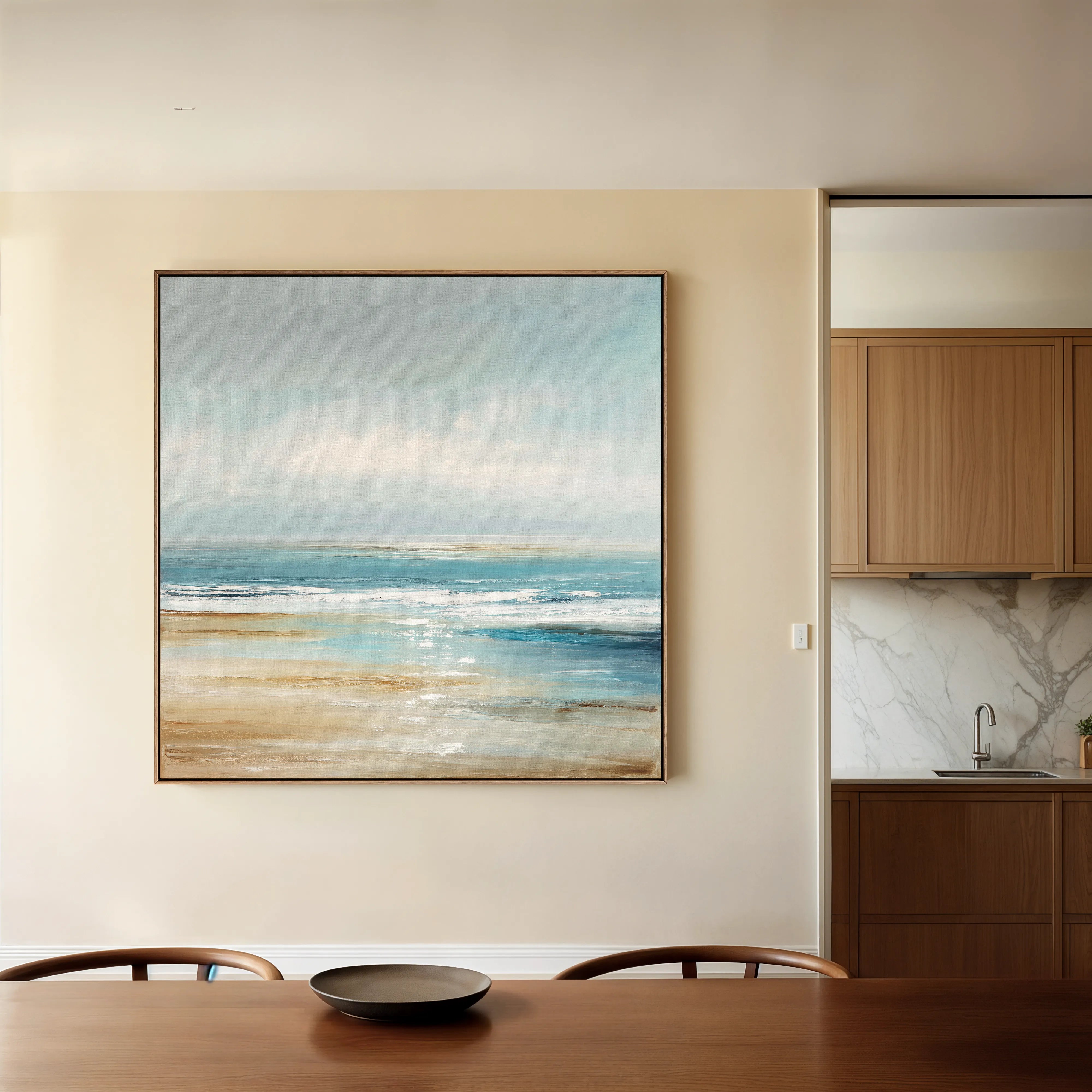 Abstract 1231 Canvas Art 60 x 60 cm / Black