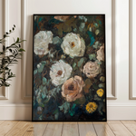 Floral 1231 Canvas Art 60 x 40 cm / Black