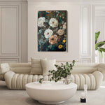 Floral 1231 Canvas Art 60 x 40 cm / Black