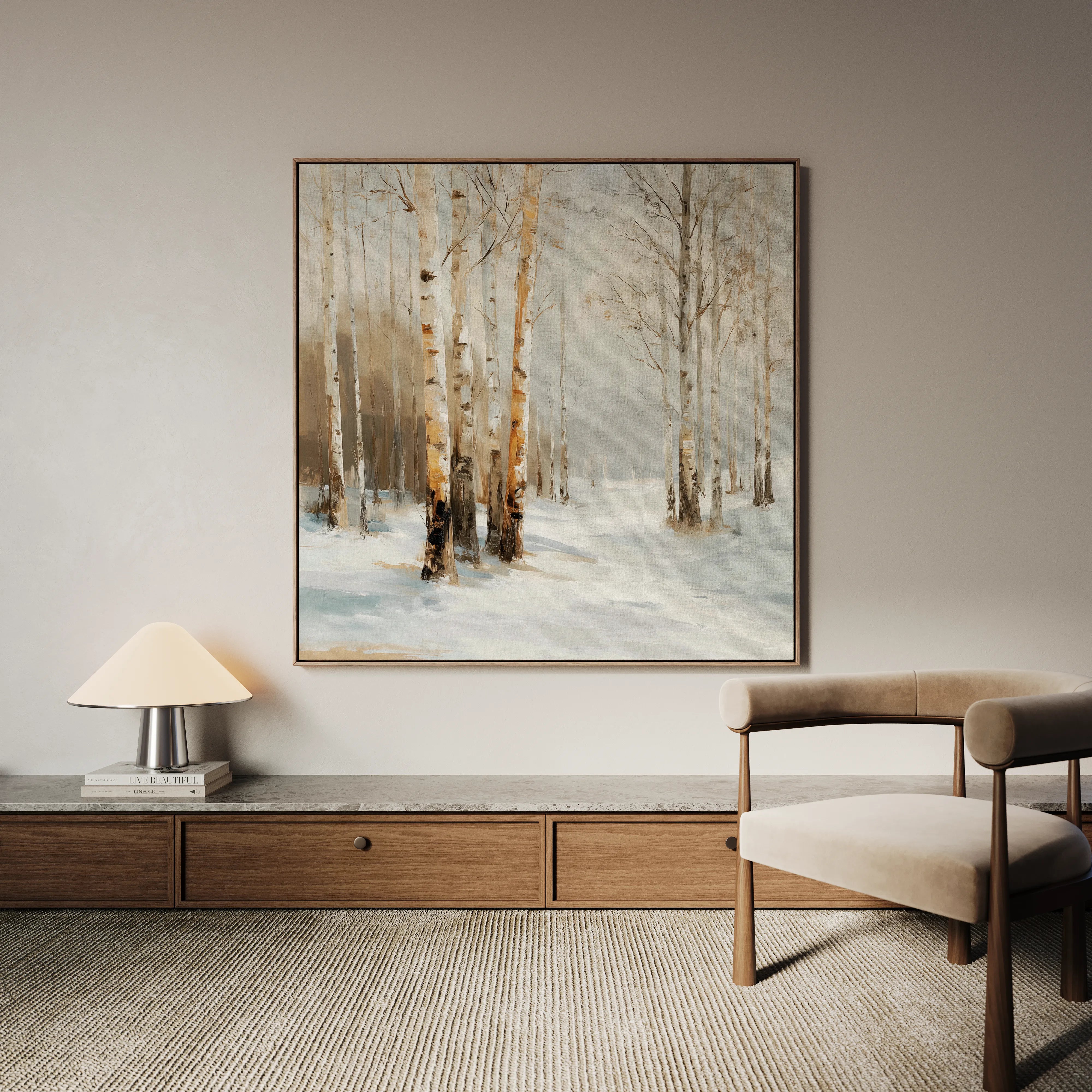 Abstract 1232 Canvas Art 60 x 60 cm / Black