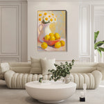 Floral 1232 Canvas Art 60 x 40 cm / Black