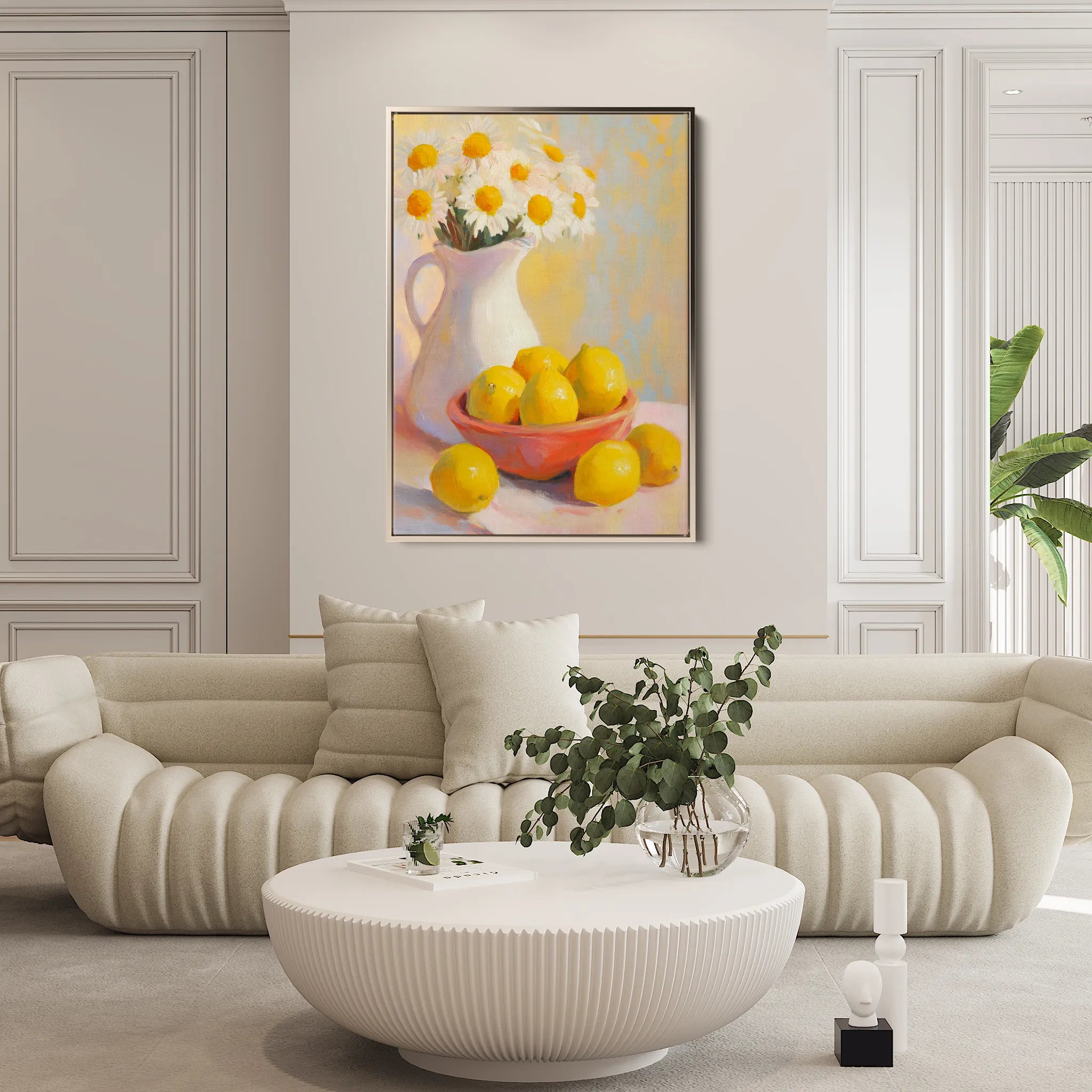 Floral 1232 Canvas Art 60 x 40 cm / Black