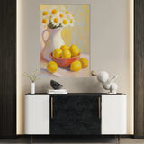 Floral 1232 Canvas Art 60 x 40 cm / Black