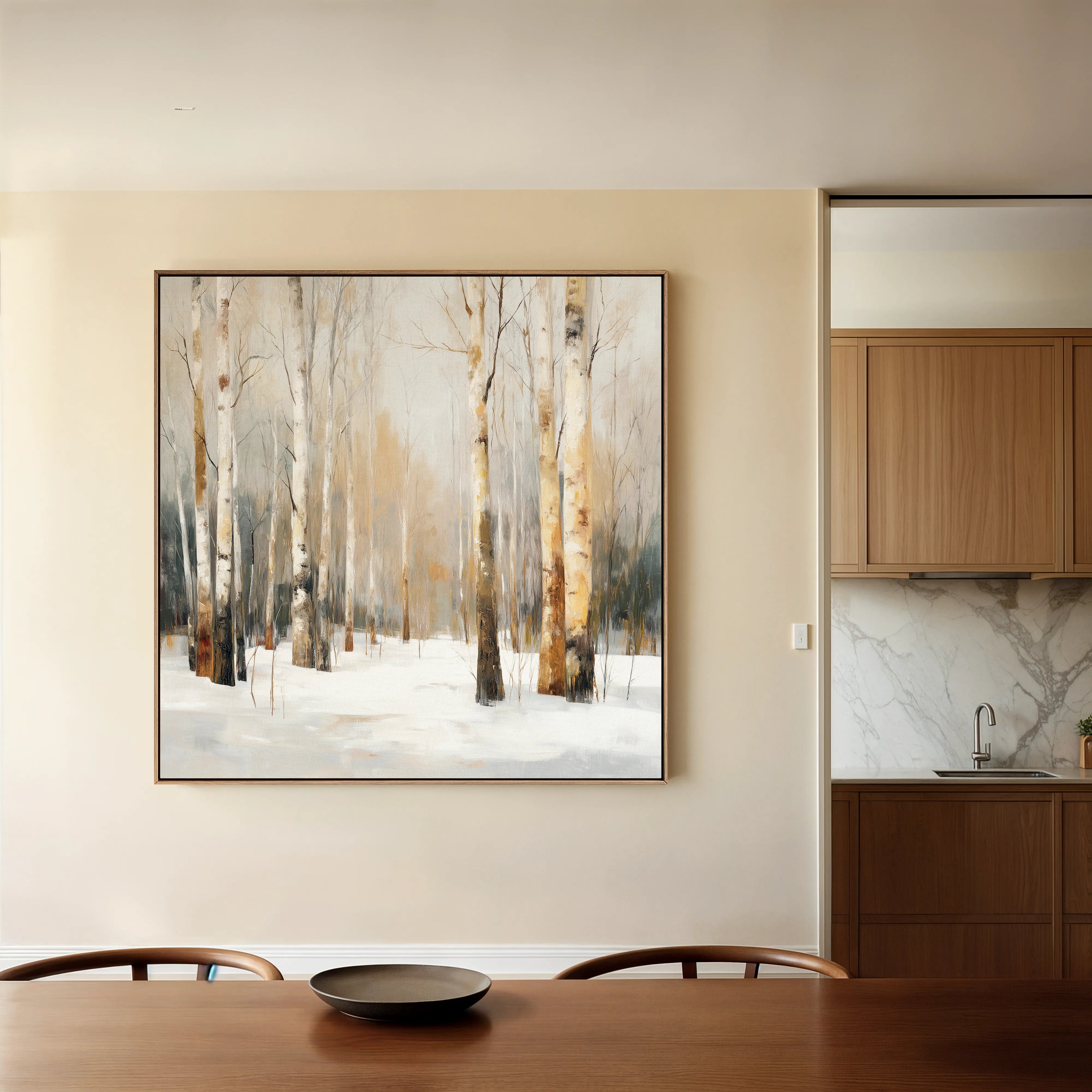 Abstract 1233 Canvas Art 60 x 60 cm / Black