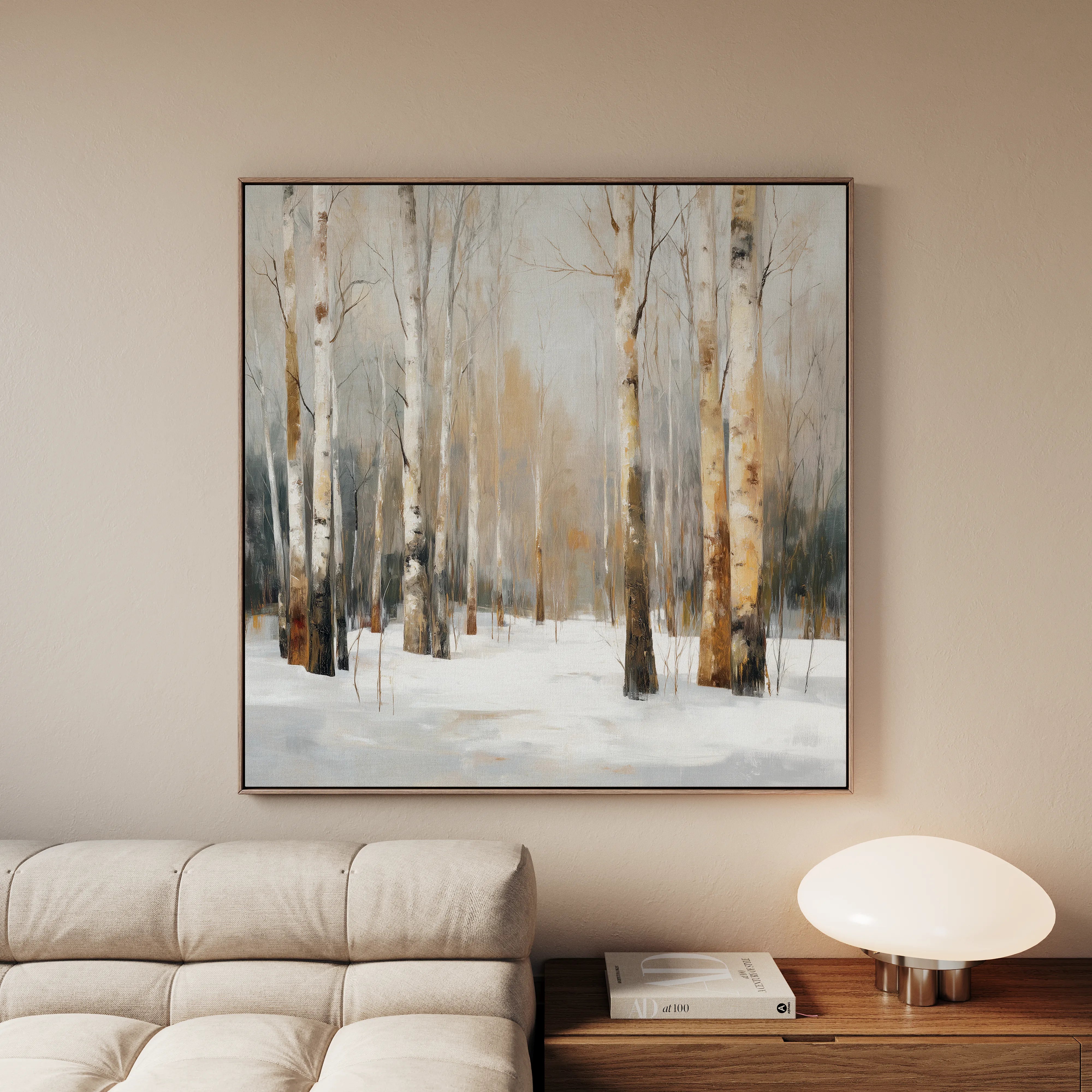 Abstract 1233 Canvas Art 60 x 60 cm / Black