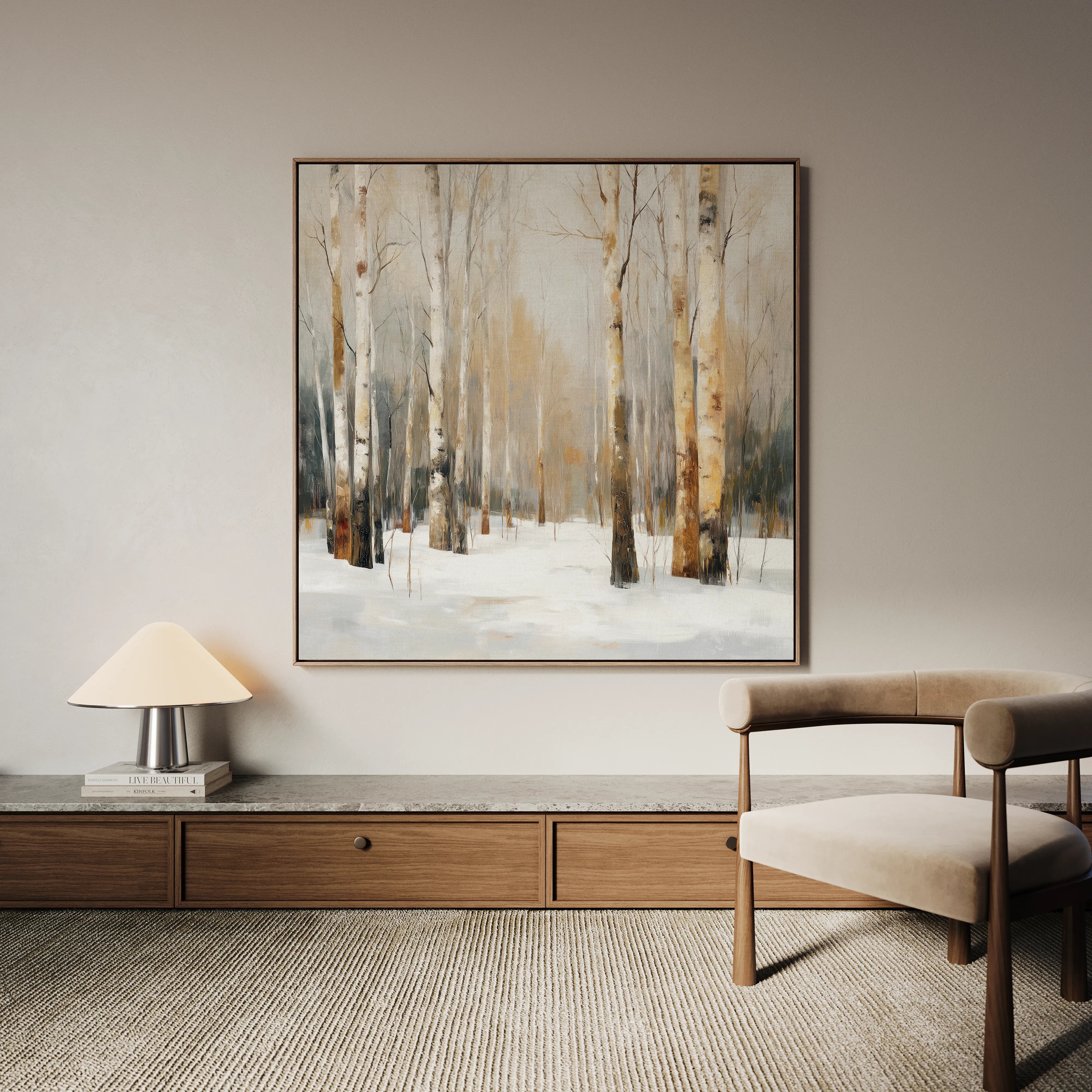 Abstract 1233 Canvas Art 60 x 60 cm / Black