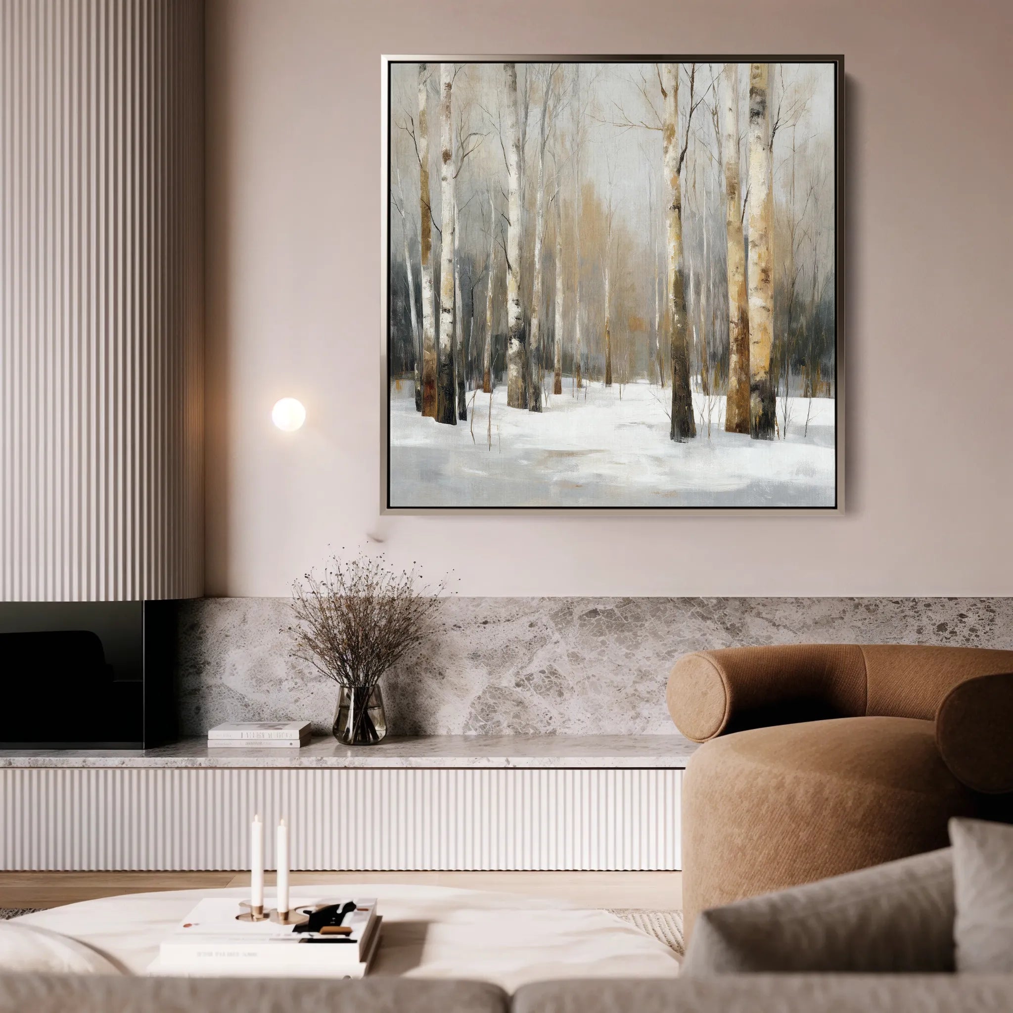 Abstract 1233 Canvas Art 60 x 60 cm / Black