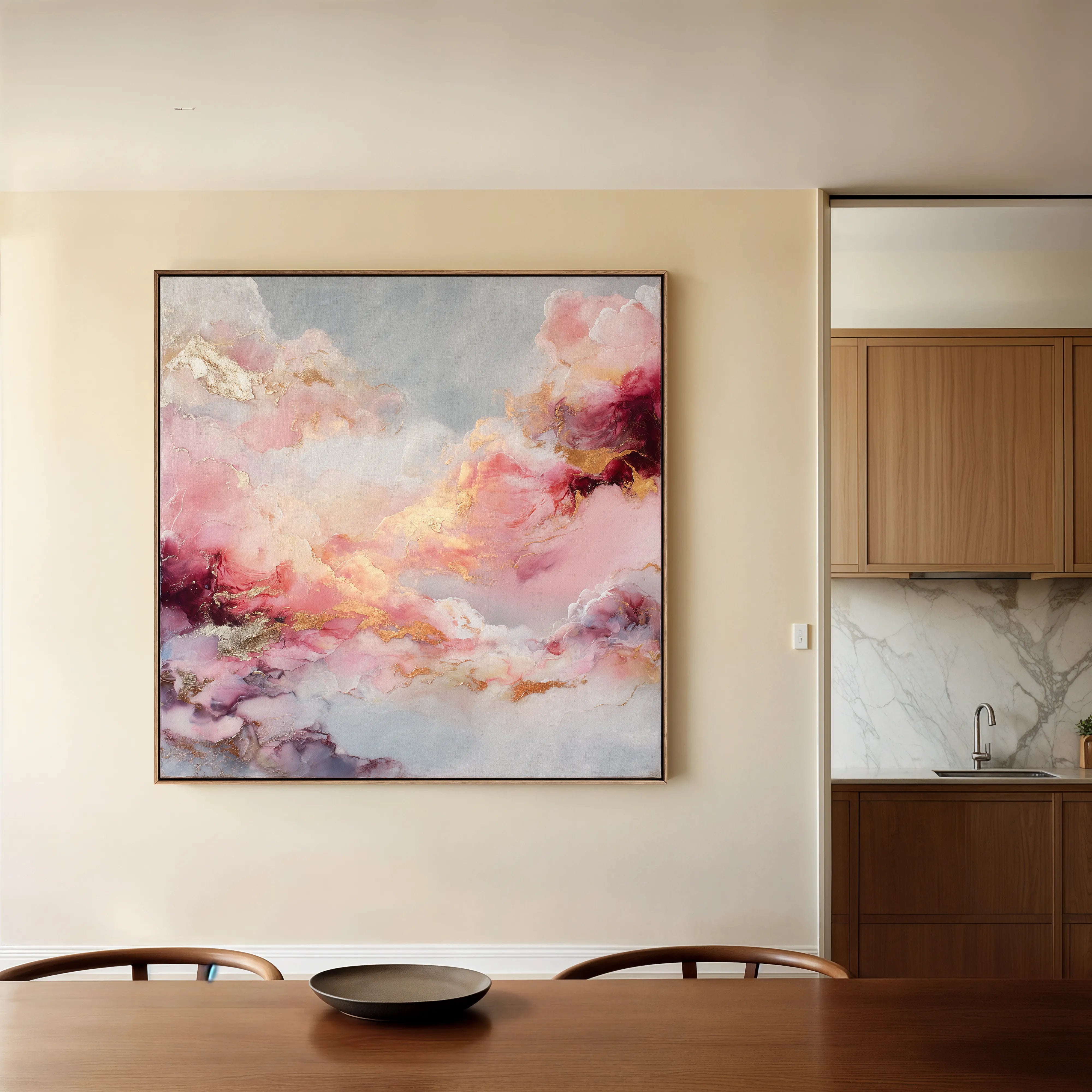 Abstract 1234 Canvas Art 60 x 60 cm / Black