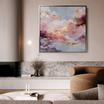 Abstract 1234 Canvas Art 60 x 60 cm / Black