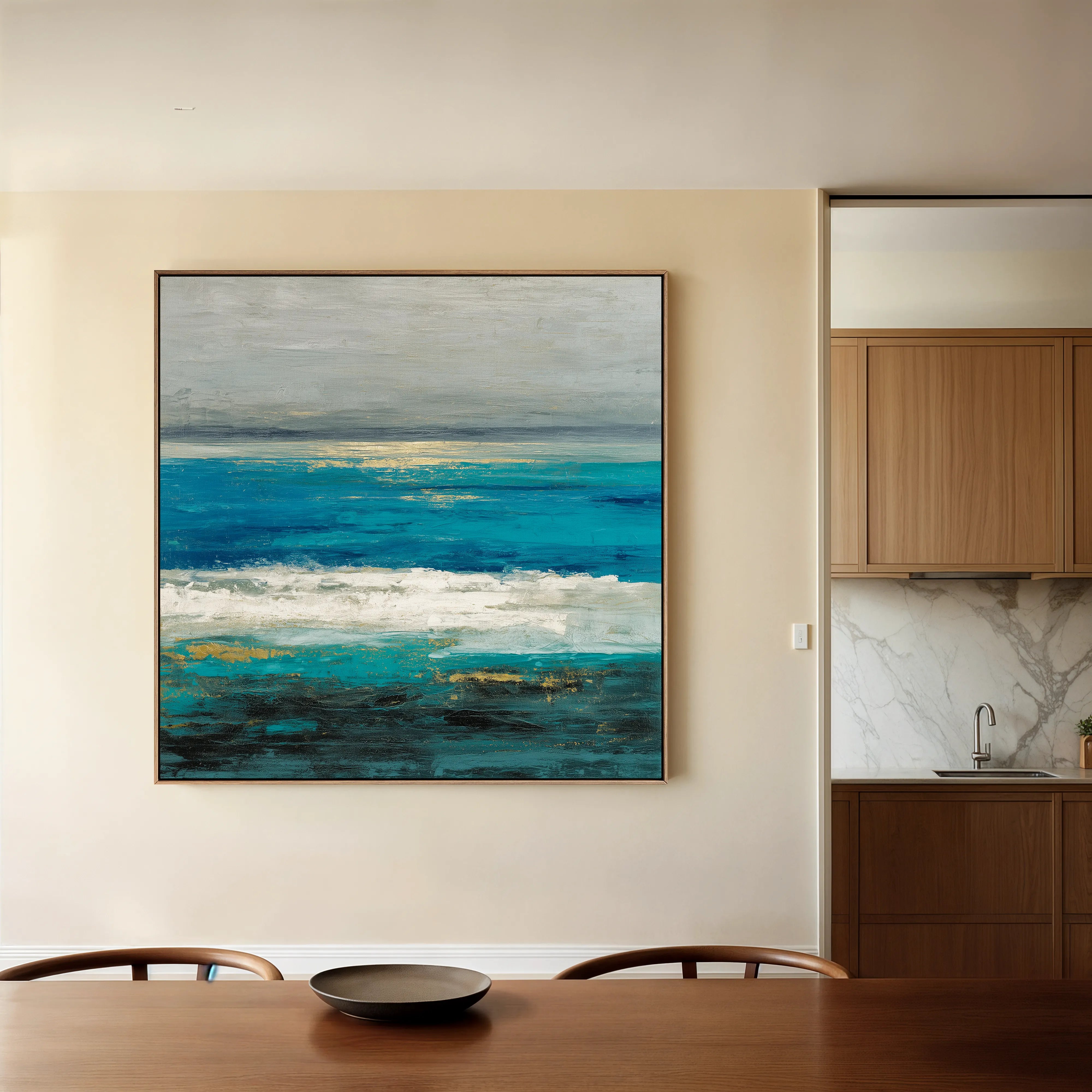 Abstract 1236 Canvas Art 60 x 60 cm / Black