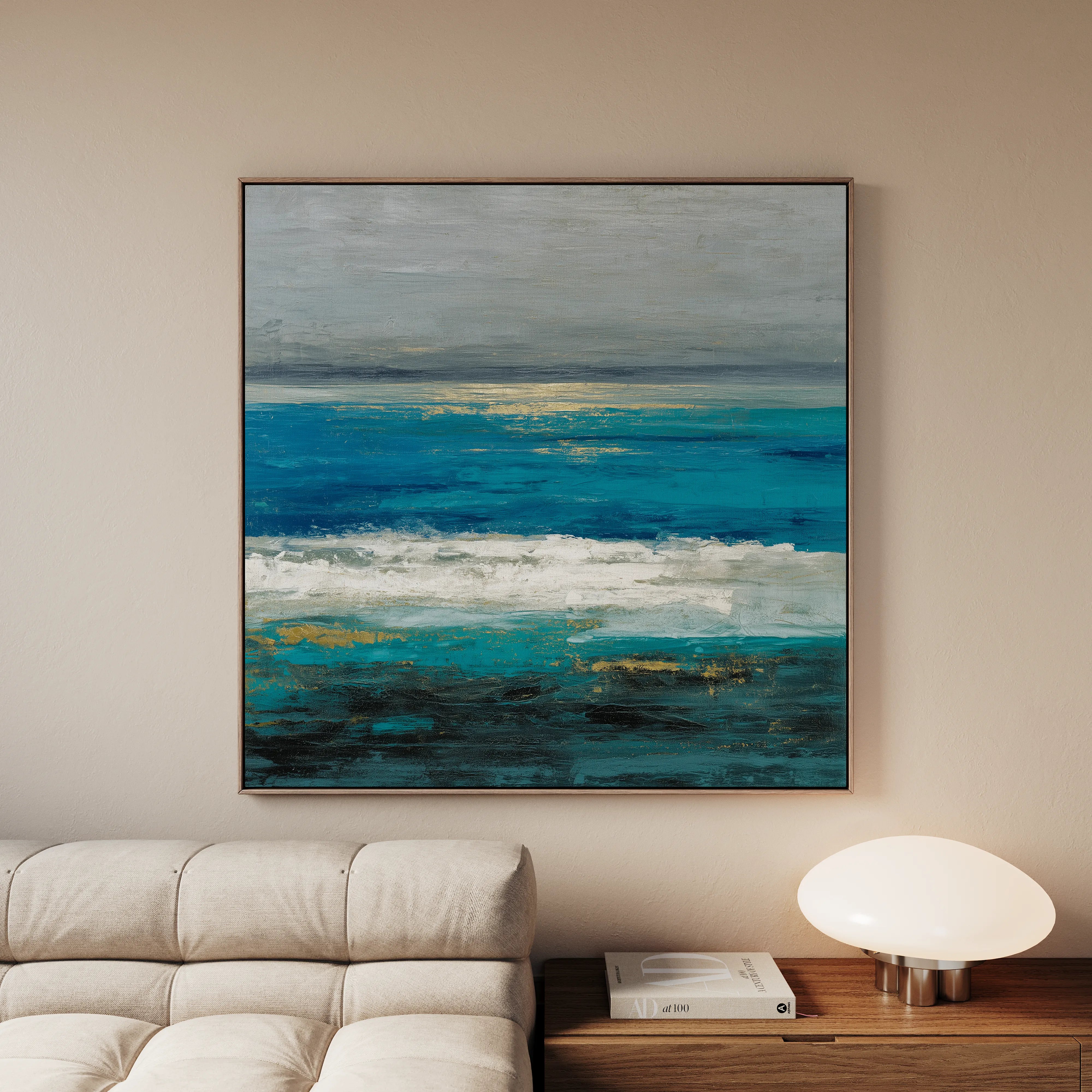Abstract 1236 Canvas Art 60 x 60 cm / Black