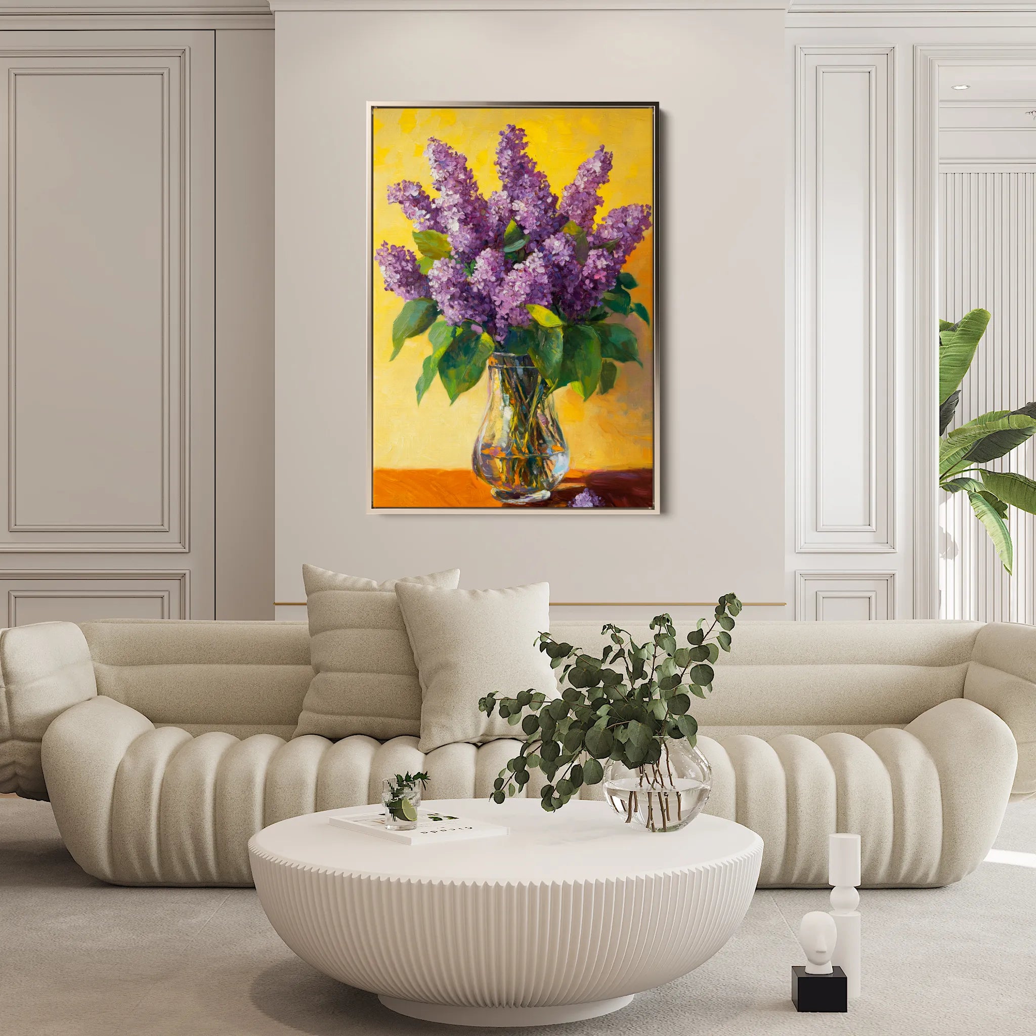 Floral 1236 Canvas Art 60 x 40 cm / Black
