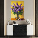 Floral 1236 Canvas Art 60 x 40 cm / Black