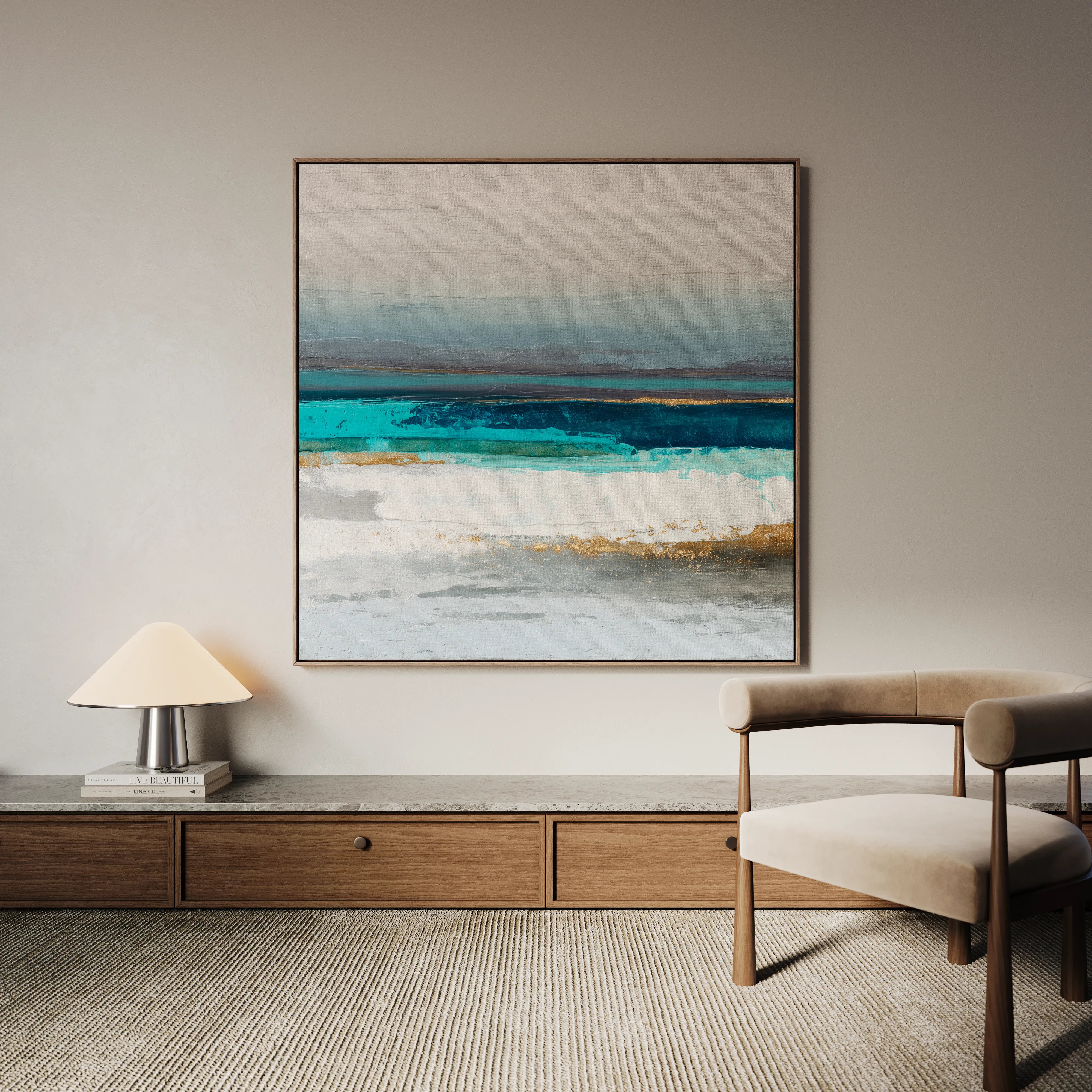 Abstract 1237 Canvas Art 60 x 60 cm / Black
