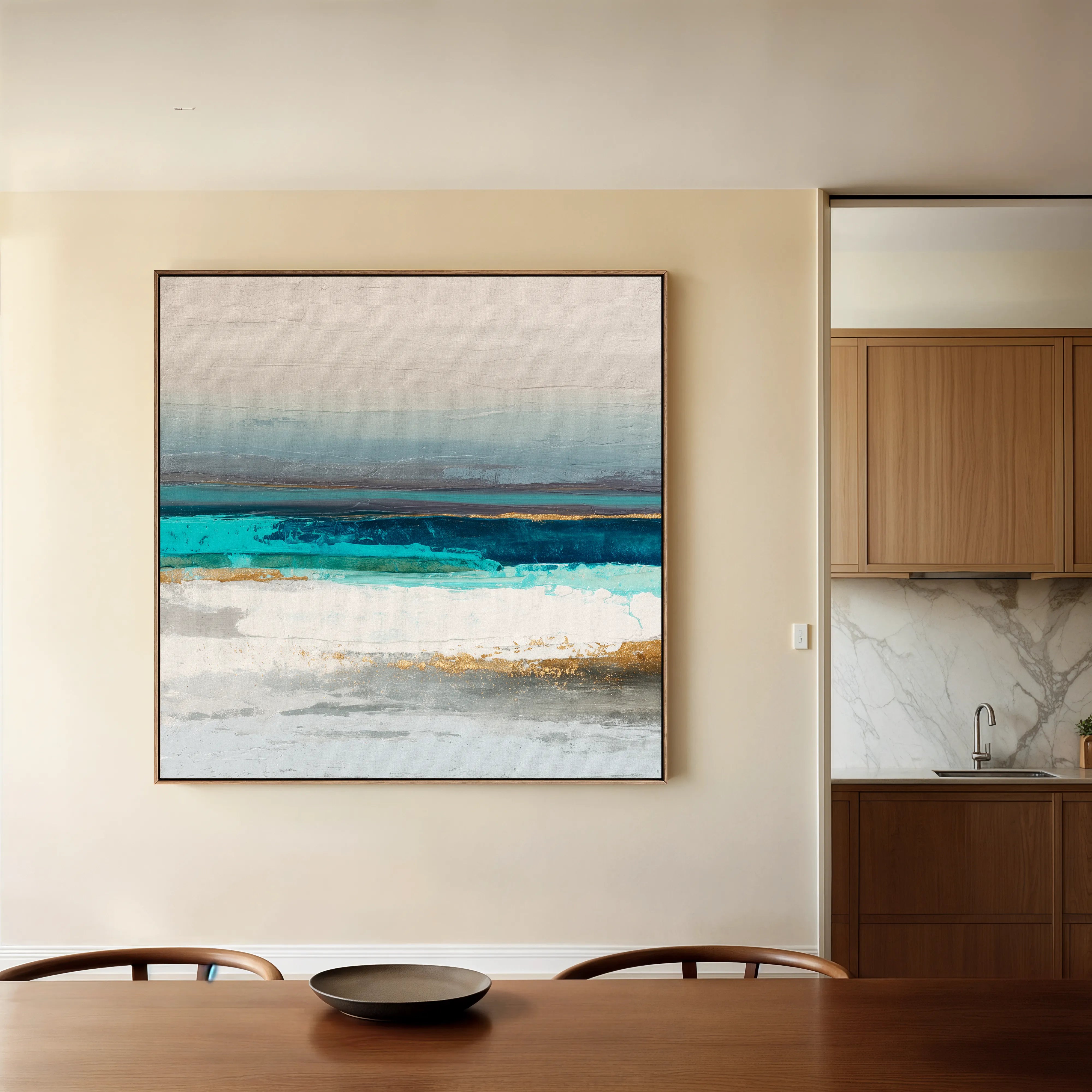 Abstract 1237 Canvas Art 60 x 60 cm / Black