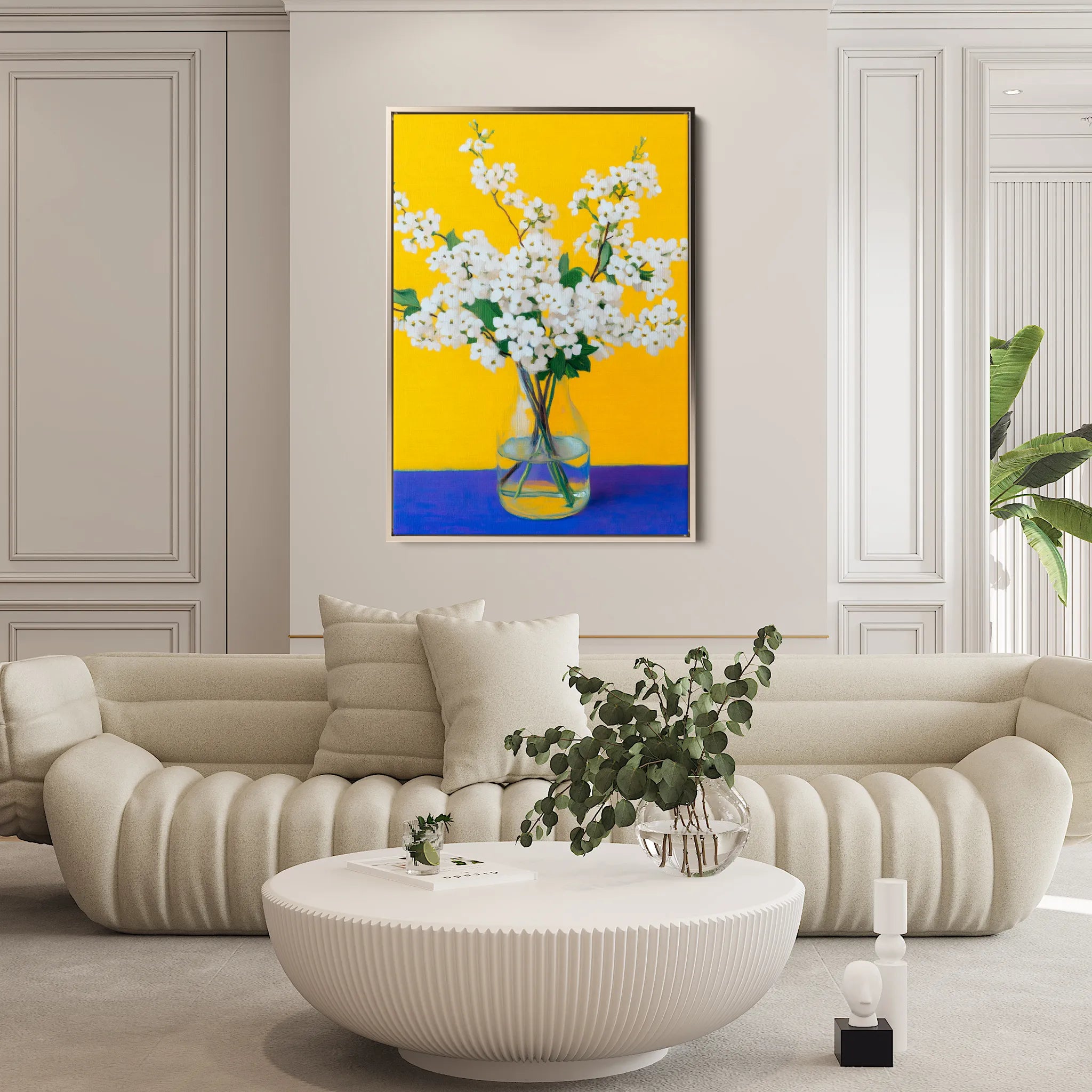 Floral 1237 Canvas Art 60 x 40 cm / Black