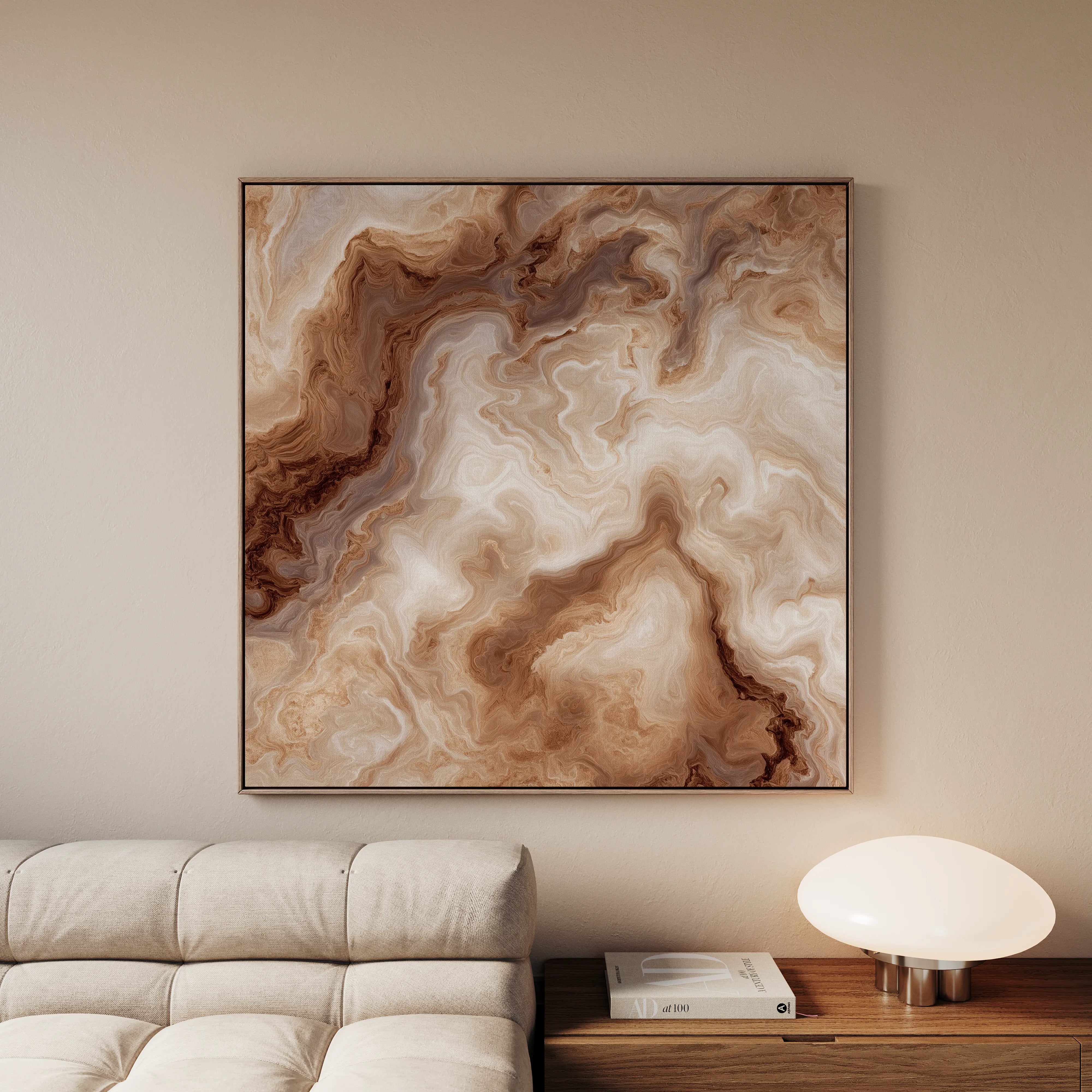 Abstract 1238 Canvas Art 60 x 60 cm / Black