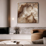 Abstract 1238 Canvas Art 60 x 60 cm / Black