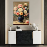 Floral 1238 Canvas Art 60 x 40 cm / Black