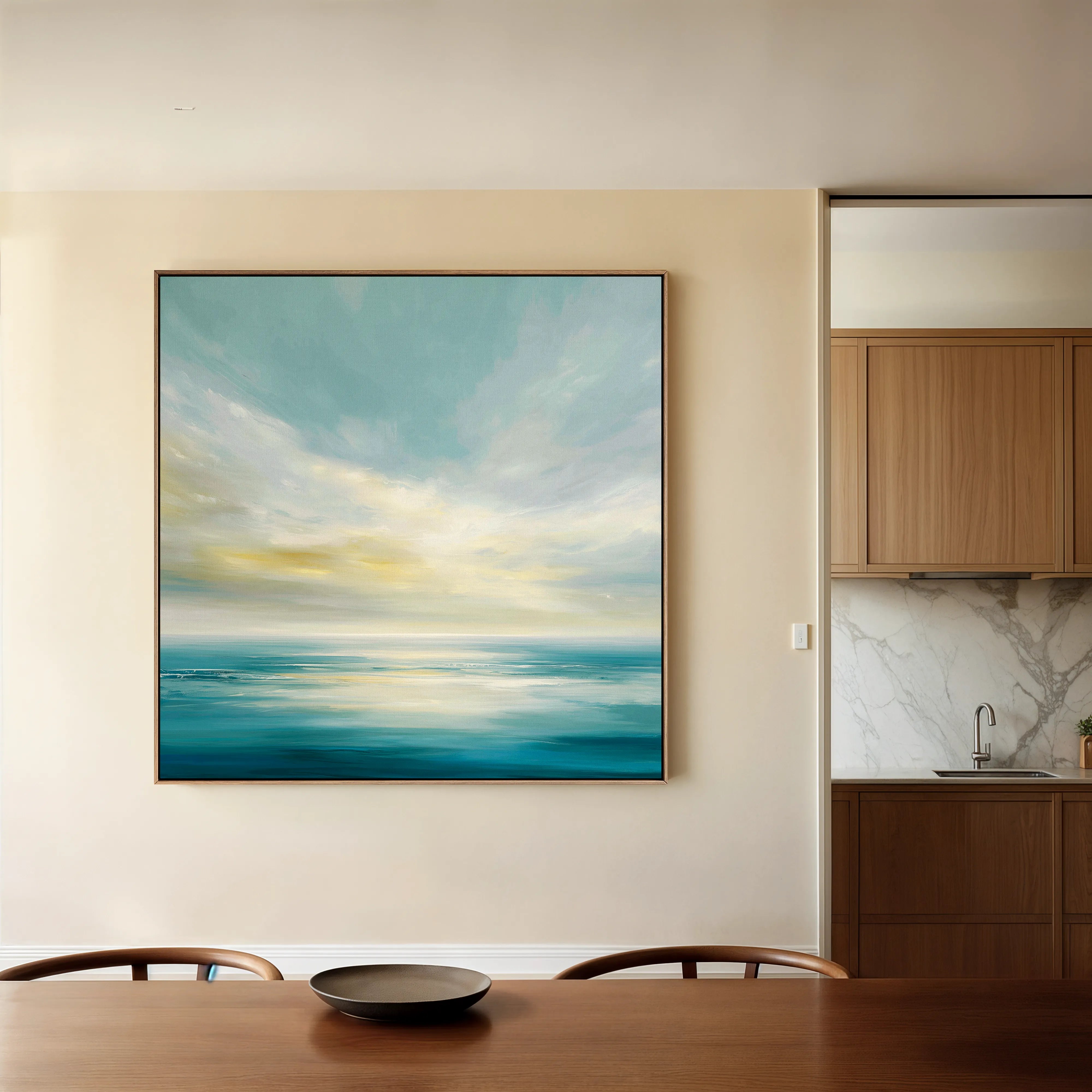 Abstract 1239 Canvas Art 60 x 60 cm / Black