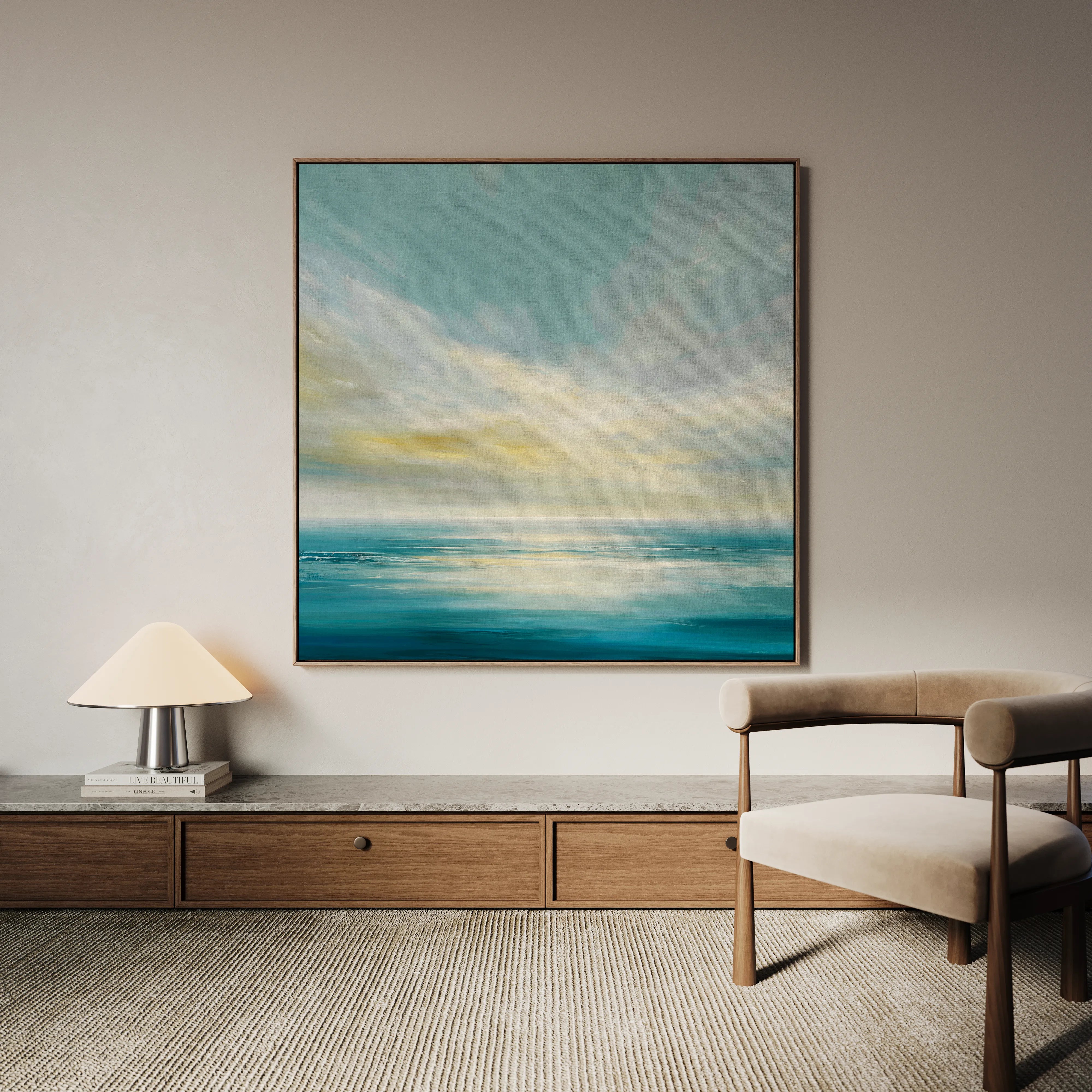 Abstract 1239 Canvas Art 60 x 60 cm / Black