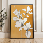 Floral 1239 Canvas Art 60 x 40 cm / Black