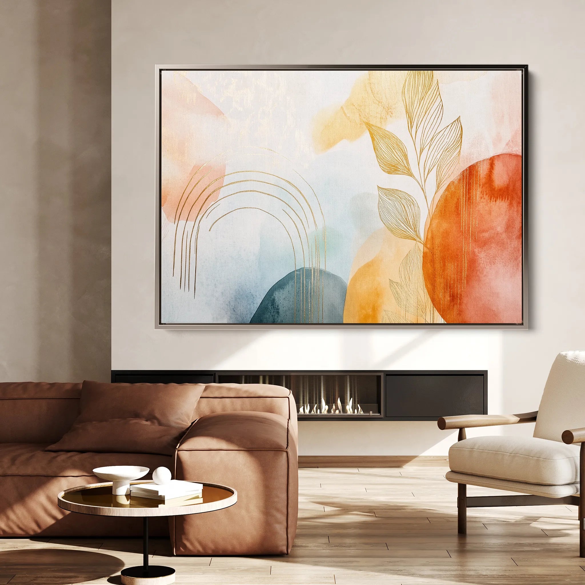Boho 124 Canvas Art 60 x 40 cm / Black